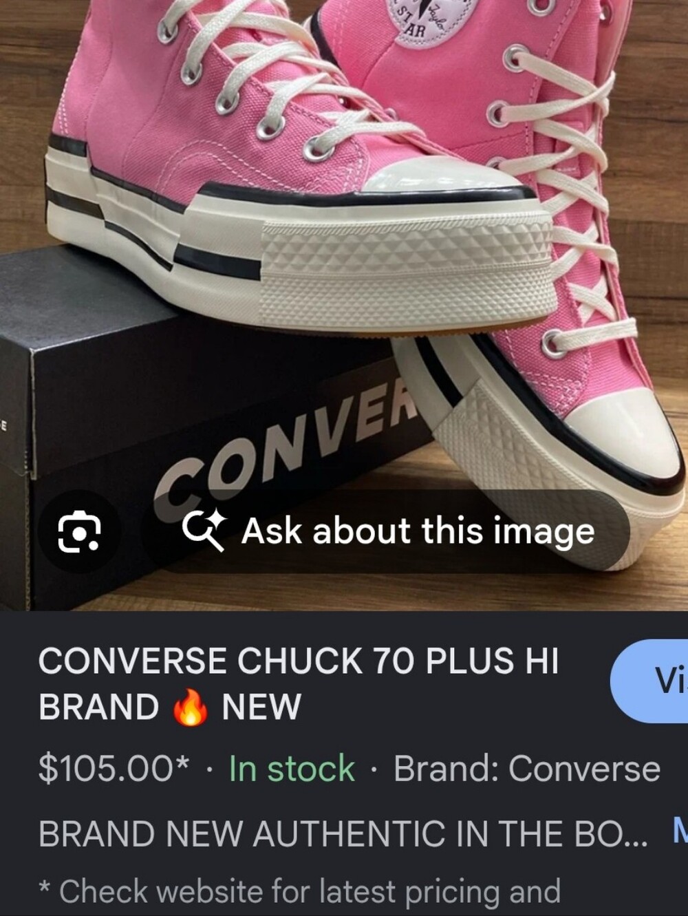 Converse Chuck 70 Taylor vintage style High Top Sneakers - Pink - Picture 10 of 13